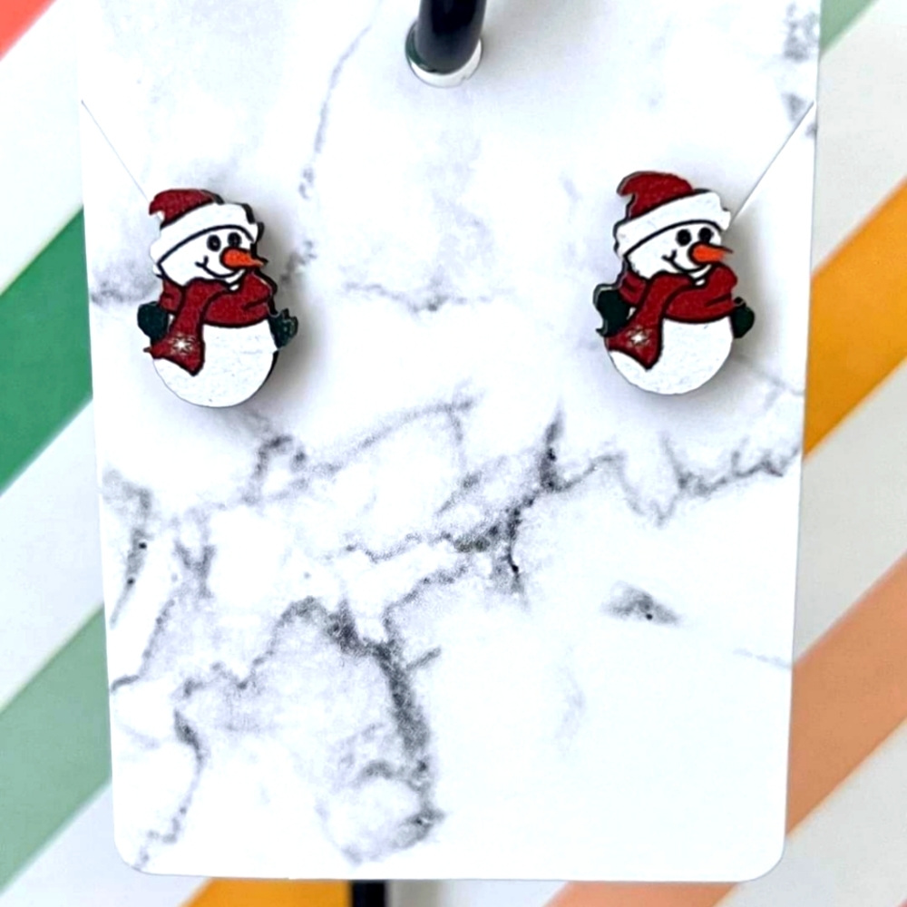 Snowman earrings
